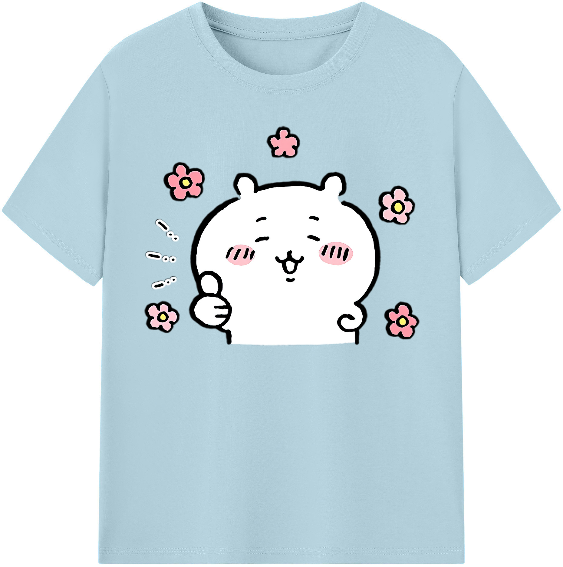 （画像用） ちいかわ ちいかわ Chii-kawa chiikawa 綿100％半袖Tシャツ（フロントプリント）
